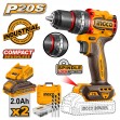 INGCO Κρουστικό Δραπανοκατσάβιδο Compact Μπαταρίας 20V Li-Ion 76Nm CIDLI20768E